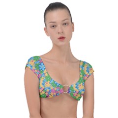 Flower Spring Background Blossom Bloom Nature Cap Sleeve Ring Bikini Top by Ravend