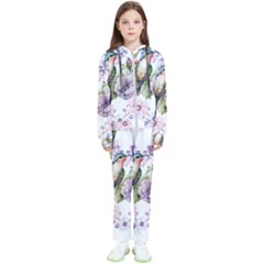 Hummingbird In Floral Heart Kids  Tracksuit by augustinet