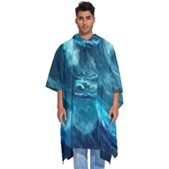 Thunderstorm Tsunami Tidal Wave Ocean Waves Sea Men s Hooded Rain Ponchos by Ravend