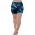 Tsunami Waves Ocean Sea Water Rough Seas 4 Lightweight Velour Yoga Shorts View4