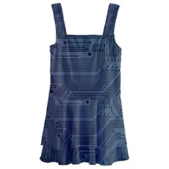 Circuit Board Circuits Mother Board Computer Chip Kids  Layered Skirt Swimsuit by Ravend