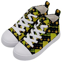 Background Graphic Decor Backdrop Design Art Kids  Mid-top Canvas Sneakers by Ravend