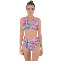 Bright And Brilliant Bouquet Bandaged Up Bikini Set  by GardenOfOphir