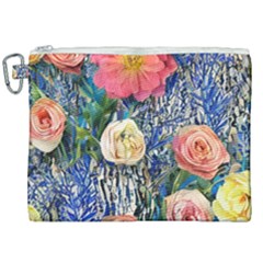 Captivating Watercolor Flowers Canvas Cosmetic Bag (xxl) by GardenOfOphir