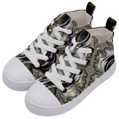 Fractal Background Pattern Texture Abstract Design Art Kids  Mid-top Canvas Sneakers by Ravend