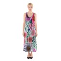 Captivating And Celestial Watercolor Flowers Sleeveless Maxi Dress View1