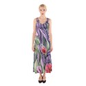 Charming Watercolor Flowers Sleeveless Maxi Dress View1