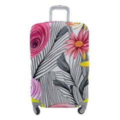 Darling And Dazzling Watercolor Flowers Luggage Cover (small) by GardenOfOphir