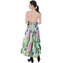 Different Watercolor Flowers Botanical Foliage Tie Back Maxi Dress View2