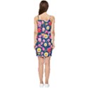 Botanical Flowers Pattern Summer Tie Front Dress View2