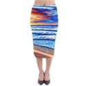 Sandy Beach Dreams Velvet Midi Pencil Skirt View1