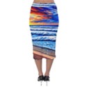 Sandy Beach Dreams Velvet Midi Pencil Skirt View2