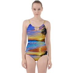 Sunrise At The Beach Cut Out Top Tankini Set by GardenOfOphir