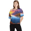 Immaculate Sunset One Shoulder Cut Out Tee View1