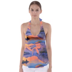 Loveliest Sunset Babydoll Tankini Top by GardenOfOphir