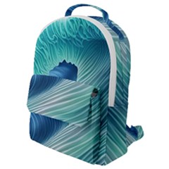 Summer Ocean Waves Flap Pocket Backpack (small) by GardenOfOphir