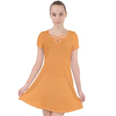 Neon Carrot Orange	 - 	caught In A Web Dress by ColorfulDresses