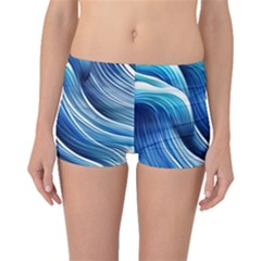 Sunny Ocean Wave Boyleg Bikini Bottoms by GardenOfOphir