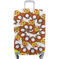 Owl Animal Bird Nature Feather Eyes Plumage Luggage Cover (large) by Ravend