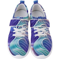 Majestic Ocean Waves Men s Velcro Strap Shoes by GardenOfOphir