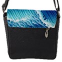 Simple Summer Wave Pattern Flap Closure Messenger Bag (S) View1