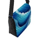 Simple Summer Wave Pattern Flap Closure Messenger Bag (S) View2