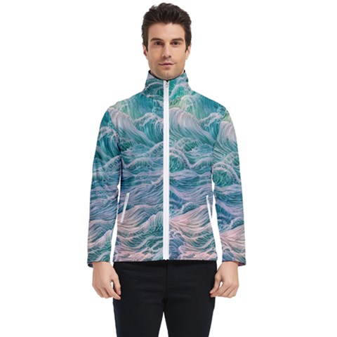 Waves Of The Ocean Ii Men s Bomber Jacket by GardenOfOphir