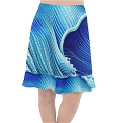 Wave Fishtail Chiffon Skirt by GardenOfOphir