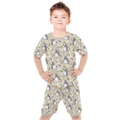 Pattern My Neighbor Totoro Kids  Tee And Shorts Set by Jancukart