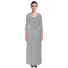 Just Silver Grey	 - 	quarter Sleeve Maxi Dress