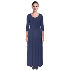 Sargasso Blue	 - 	quarter Sleeve Maxi Dress