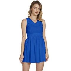 Absolute Zero Blue	 - 	sleeveless High Waist Mini Dress by ColorfulDresses