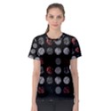 Black And Multicolored Polka Dot Artwork Digital Art Women s Sport Mesh Tee View1