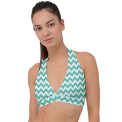 Chevron Pattern Giftt Halter Plunge Bikini Top by GardenOfOphir