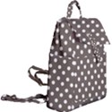 Brown And White Polka Dots Buckle Everyday Backpack View2