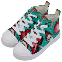 Magic Mushroom Kids  Mid-top Canvas Sneakers by GardenOfOphir