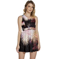 Firework Sleeveless High Waist Mini Dress by artworkshop