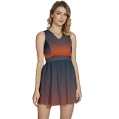 Sky Gradient Sleeveless High Waist Mini Dress by artworkshop