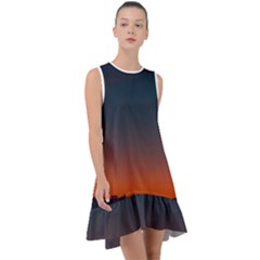 Sky Gradient Frill Swing Dress by artworkshop