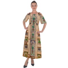 Mosque Shoulder Straps Boho Maxi Dress  by artworkshop