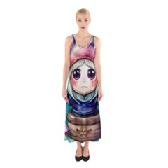 Shroom Mushrooms Sleeveless Maxi Dress by GardenOfOphir