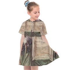 Magic Mushroom Conjure Charm Kids  Sailor Dress by GardenOfOphir