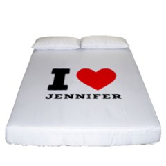 I Love Jennifer  Fitted Sheet (california King Size) by ilovewhateva