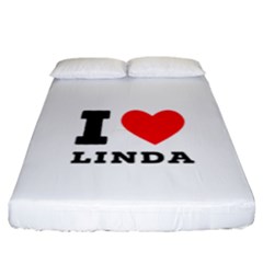 I Love Linda  Fitted Sheet (california King Size) by ilovewhateva