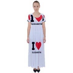 I Love Elizabeth  High Waist Short Sleeve Maxi Dress by ilovewhateva