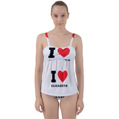 I Love Elizabeth  Twist Front Tankini Set by ilovewhateva