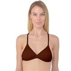 Cinnamon Brown	 - 	reversible Tri Bikini Top by ColorfulSwimWear