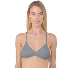 Drizzle Grey	 - 	reversible Tri Bikini Top by ColorfulSwimWear