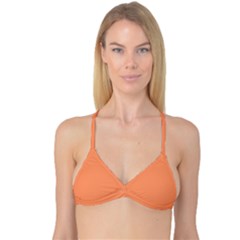 Atomic Tangerine Orange	 - 	reversible Tri Bikini Top by ColorfulSwimWear