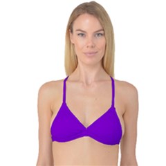 French Violet Purple	 - 	reversible Tri Bikini Top by ColorfulSwimWear